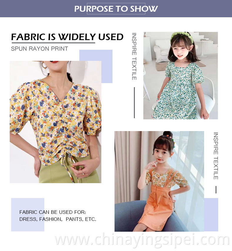 New product floral pattern polyester fabric factory sales poplin printed fabric for women